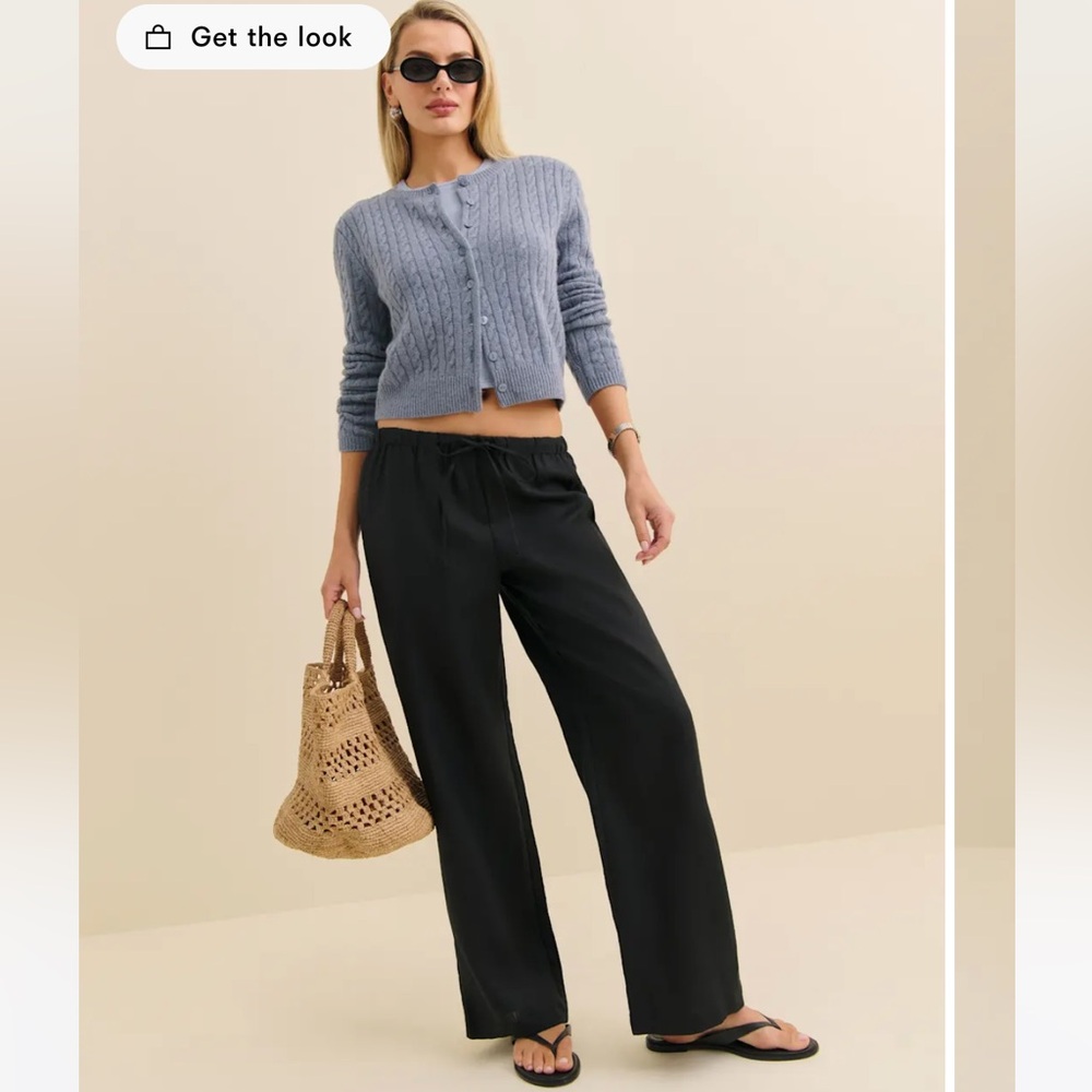 Reformation Olina petite linen pants size S